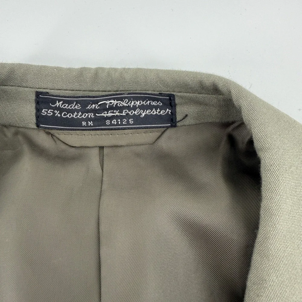 CRICKETEER Mens Blazer‎ Jacket Size 42 LGrey Cotton Polyester Two Button